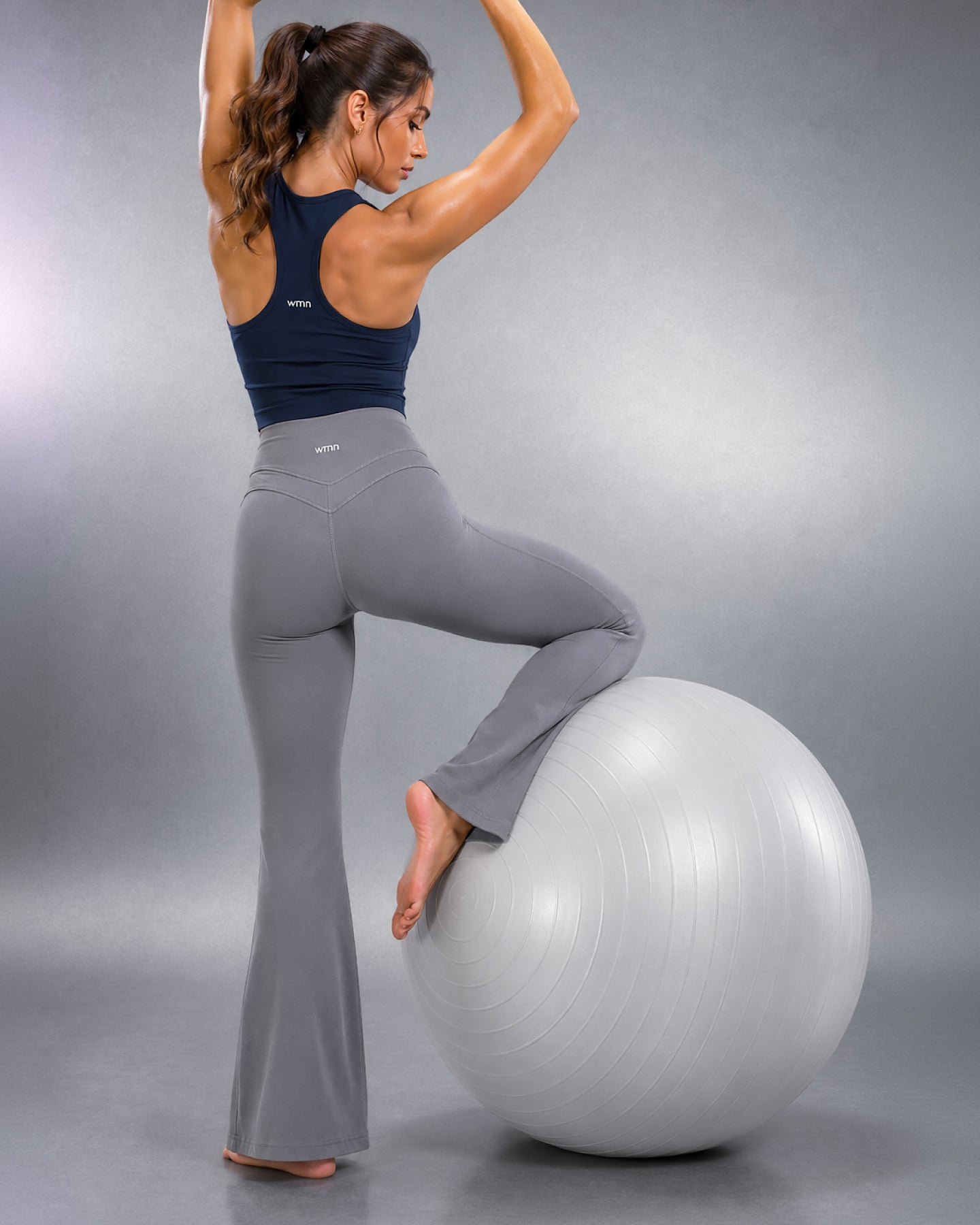 EveryMove™ V Waist Flared Leggings | Stone Grey