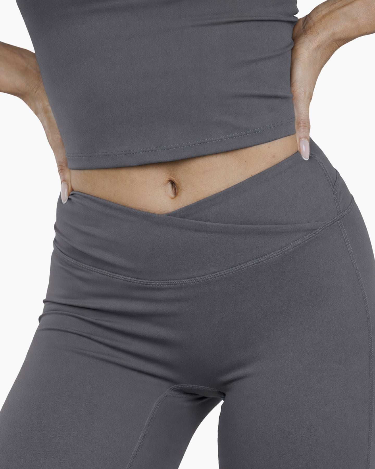 EveryMove™ V Waist Flared Leggings  | Stone Grey