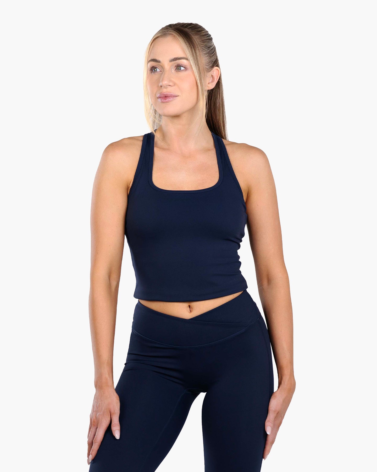 EveryMove™ Vest Tank with Built-in-Bra | Deep Navy