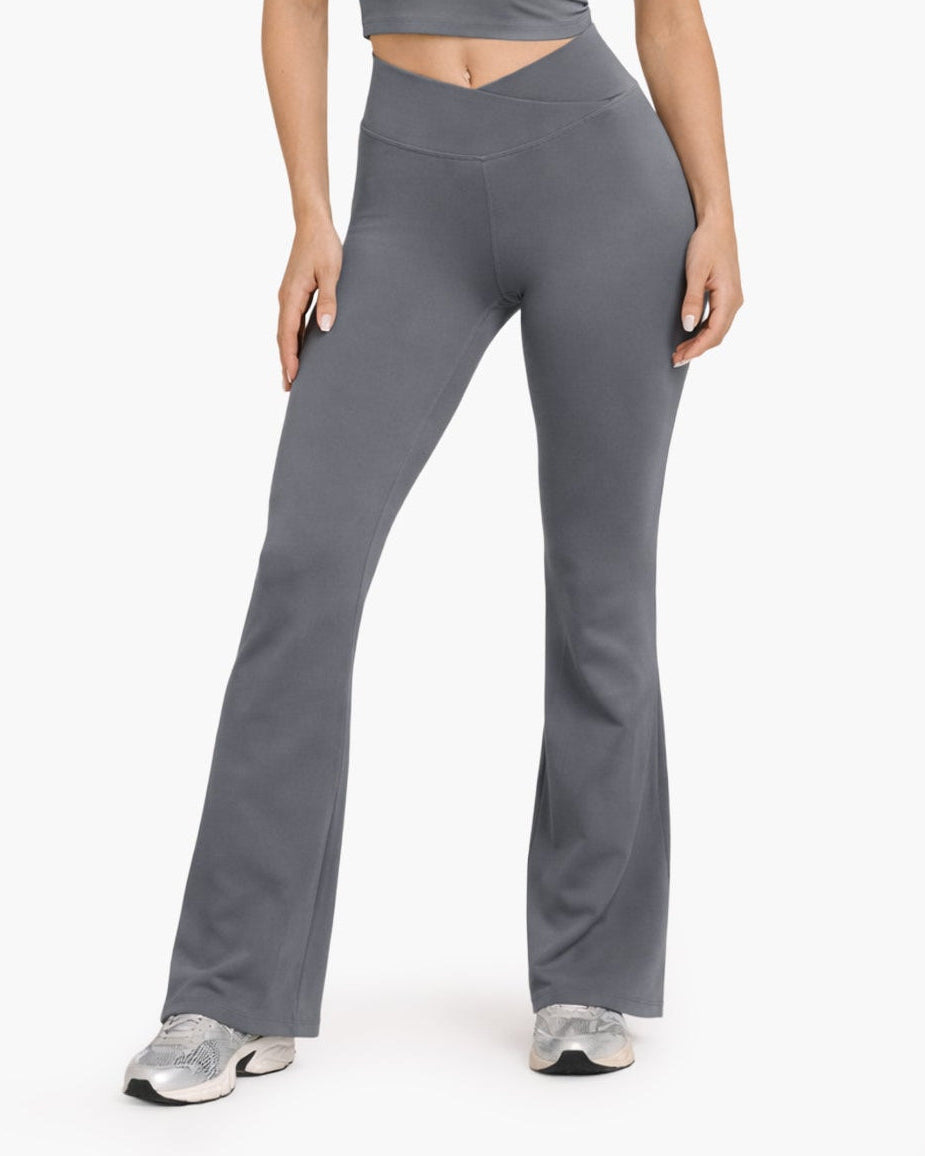 EveryMove™ V Waist Flared Leggings  | Stone Grey